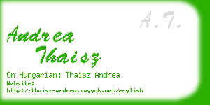 andrea thaisz business card